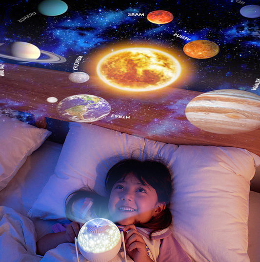 Starry Sky Projector Lamp – Rotating Galaxy Night Light